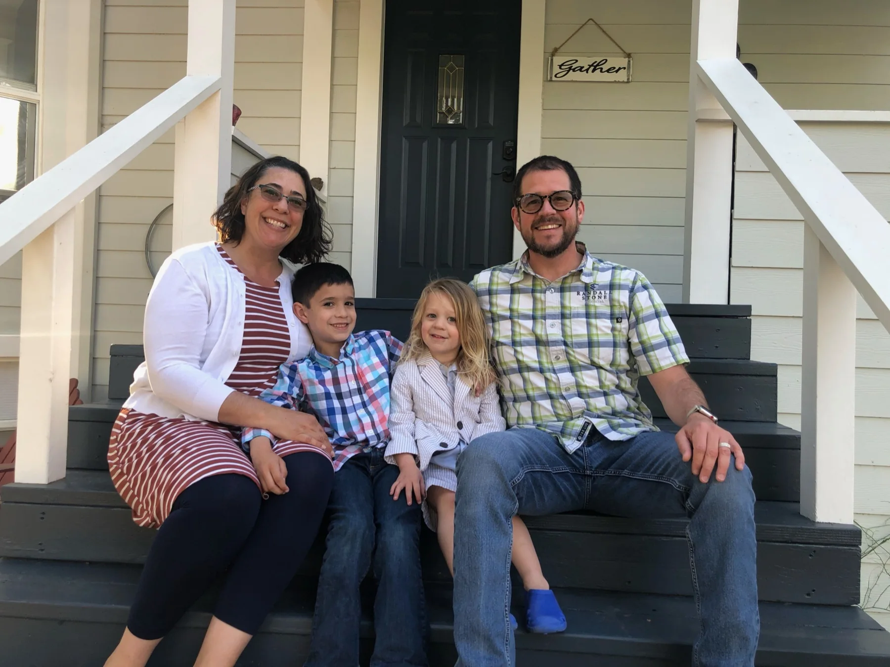 A family at home, where long-range financial decisions become everyday life